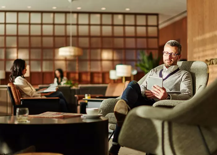 The lounges of Heathrow Airport allow you to relax