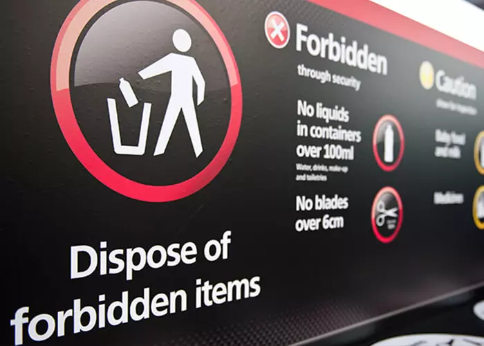 What items are prohibited at Luton Airport LLA?
